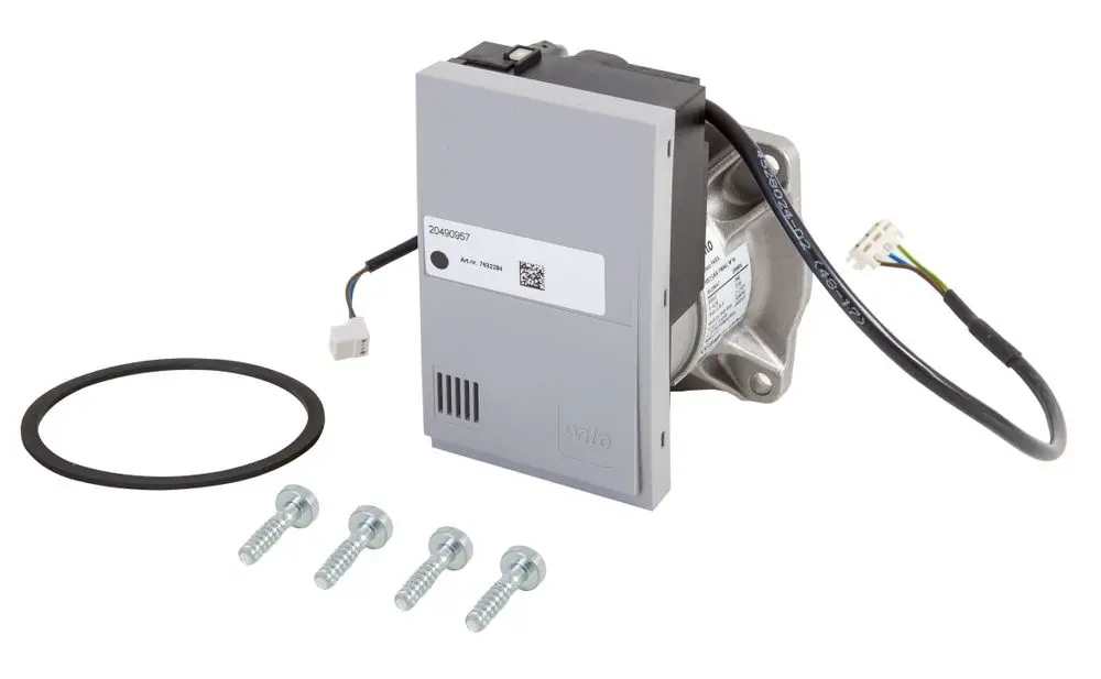 Wilo-Pumpe mit Motor, elektrisch betrieben, inklusive O-Ring und Schrauben für die Montage, für den Einsatz in Heizsystemen der Marke Remeha.